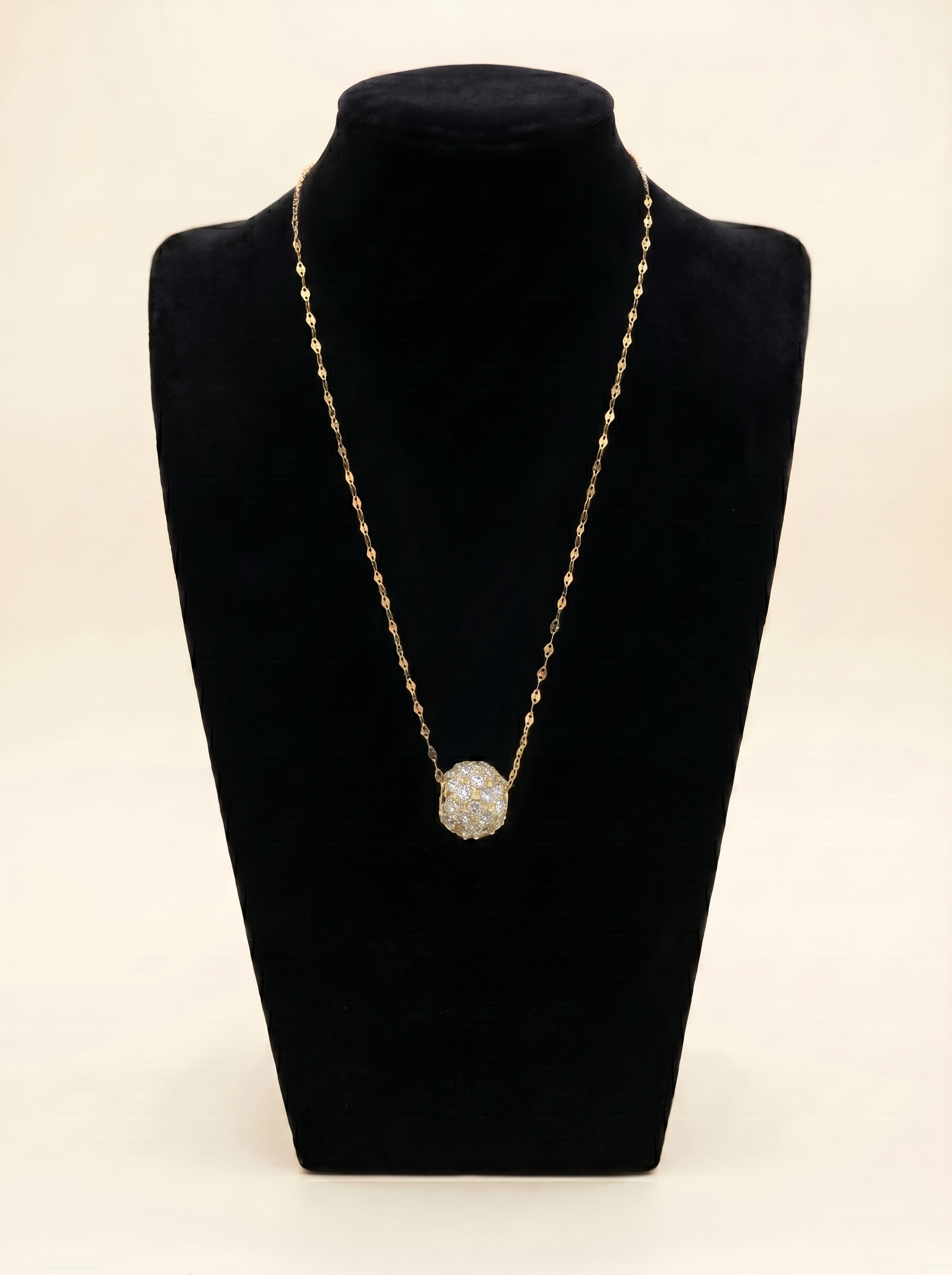 Crystal Sphere Pendant Necklace